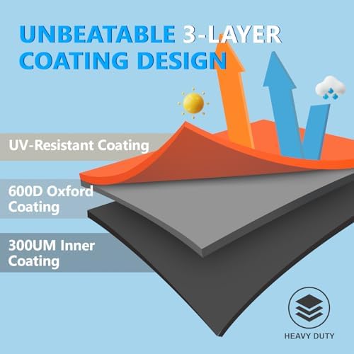 Kettle Grill Cover 22 Inch - Superior Charcoal Grill Cover for Weber Kettle Grill - 600D Outdoor BBQ Covers for Weber 22 Inch Original Kettle Grill, Master Touch Charcoal Grill and More - Image 6