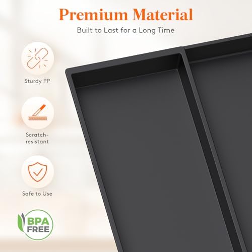 Lifewit Utensil Organizer for Kitchen Drawer, Expandable Cooking Tray - Image 6