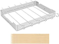 Unicook Upgarded Kabob Skewers, 6pcs 13.5" Stainless Steel Skewers & Rack by UNICOOK