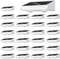 NIORSUN Solar Fence Lights,24 Pack Solars Deck Light,Warm White Color,Outdoor Bulb Waterproof Led IP65,Power Patio Lamp with Lenses for Outside/Backyard/Railing/Yard(White) by NIORSUN