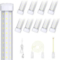 8FT 10 Pack LED Shop Lights, 120W 19200LM 6000K Garage Lighting by fmwkrjLightYourSpace