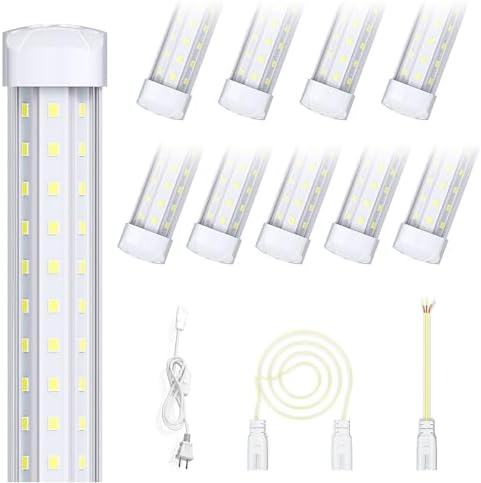 8FT 10 Pack LED Shop Lights, 120W 19200LM 6000K Garage Lighting by fmwkrjLightYourSpace