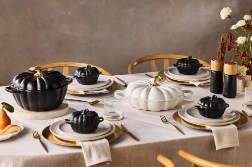 Le Creuset Enameled Cast Iron Signature Pumpkin Cocotte, 4 qt., Licorice - Image 6