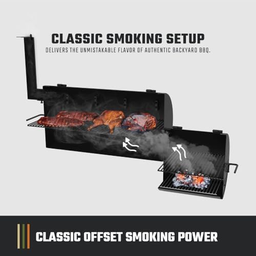 Oklahoma Joe's Highland Offset Charcoal Smoker and Grill with 900 sq. in. Cooking Area in Black - Image 4