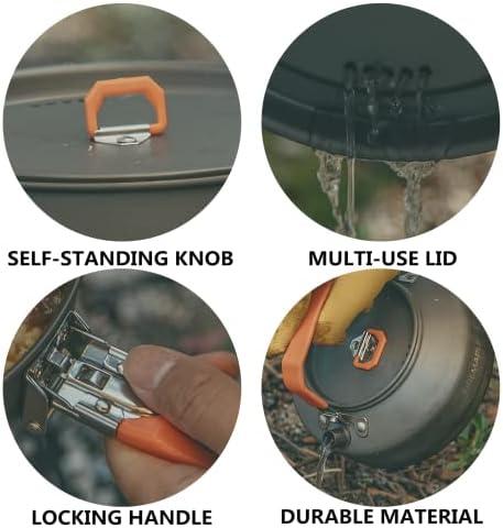 Fire-Maple Feast Outdoor Camping Cookware, Pot and Pan Set Stackable Kit - Image 4