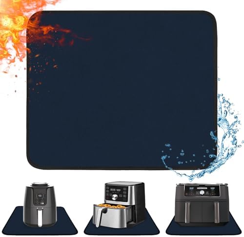 Heat Resistant Mats for Air Fryer on Countertop, 18 x 15in, Blue by Amerbro