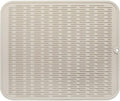 MicoYang Silicone Dish Drying Mat for Multiple Usage,Easy clean,Eco-friendly,Heat-resistant Silicone Mat for Kitchen Counter or Sink,Refrigerator or Drawer Liner Tapioca XL 18 inches x 16 inches by MicoYang