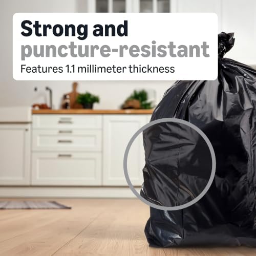 Amazon Basics 23G SlimJim Rubbermaid - 23 Gallon - 150 Count - 1.1 Mil - Black (Previously AmazonCommercial) - Image 2