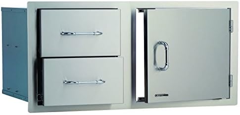 Bull Outdoor Products 55875 38" Door/Drawer Combo – 304 16 Gauge Stainless Steel, Soft Close Drawers, Double Walled Door, Access for Propane Tanks, Rust Resistant Outdoor Kitchen Storage by Unknown