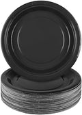 Breroa 72 Pcs Black Paper Plates 7 Inch Bulk Black Plates Disposable by Breroa