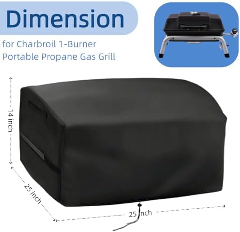 Mini Tabletop Gas Grill Cover for Charbroil 1-Burner Portable Grill Outdoor - Image 2