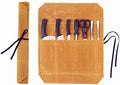 Denifiter Knife Cases Organizer-Durable 16OZ Waxed Canvas Knife Roll Construction-7 Pockets - (Khaki) by Denifiter