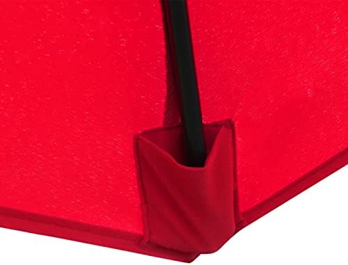 Sunnyglade 7.5' Patio Umbrella Outdoor Table Umbrella Tilt Crank Red - Image 3