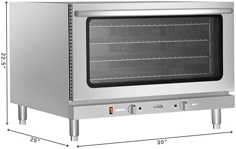 KoolMore 32 in. Commercial Countertop Convection Oven, Holds Full Size Pans, 4 Racks and 3500W of Power, 240V in Stainless-Steel, ETL Listed for Safety and Sanitation (KM-CTCO-44) - Image 3
