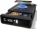 Biometric Gun Safe with Wireless Phone & Watch Charging, Drop Slot Pistol Safe with 3-Way Quick Access, LED Clock Display, Humidity & Temperature Monitoring for Handgun, Cash and Valuables by VOMLOR