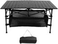Camping Table with Storage, Outdoor Folding Table, Aluminum Folding Table with Easy Carrying Bag, Portable Lightweight Table for Outdoor,Camping, Beach,Backyard, BBQ, Party, Patio by Zorpupoa