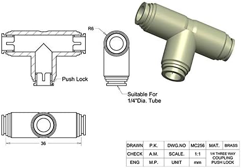 Misting Fittings (1/4 Coupling Tee - Push Lock-Pack of 5) - Image 2