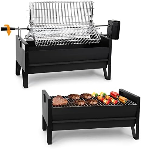ONLYFIRE GRILLS 2-IN-1 Charcoal Grill with 3 Rotisserie Baskets & BBQ Grate by ONLYFIREGRILLS