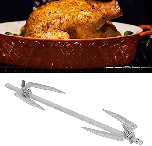 Stainless Steel Air Fryer Rotisserie Spit, 360 Degree Rotating Chicken Roaster Fork, Replacement Accessory for AF506E and AF506M Models, 11.02 Inches - Image 7