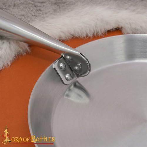 Lord of Battles Medieval Iron Handmade Large Folding Pan Fully Functional Medieval Camping Accessory Polished Finish Historical Re-enactments - Image 7