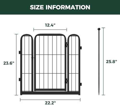 FXW Add-On Gate Panel for Outdoor Dog Playpen, 24" H, Black, Patented - Image 6