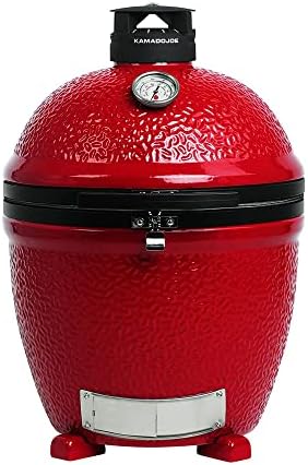 Kamado Joe Classic Joe Series II 18-inch Standalone Ceramic Charcoal Grill and Smoker with AirLift Hinge, Kontrol Tower Top Vent and 250 Cooking Square Inches in Red, Model KJ-23RHC by Unknown
