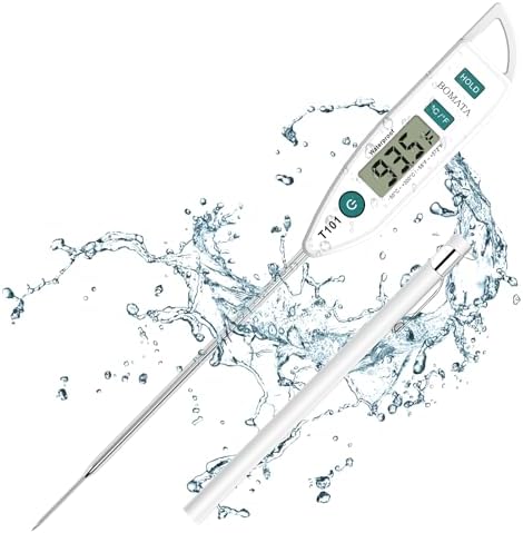 BOMATA Digital Water Thermometer for Liquid, Meat, Cooking, IPX7 Waterproof by BOMATA