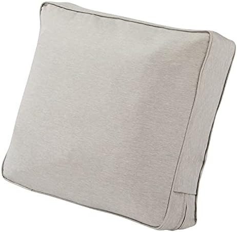 Classic Accessories Montlake FadeSafe FadeSafe Patio Lounge Chair/Loveseat Back Cushion, 21 x 22 x 4 Inch, Heather Grey by ClassicAccessories