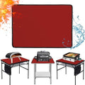 Heat Resistant Mats for Countertop fits Tabletop Grill, 25x19x0.04in, Red by Amerbro