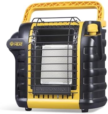 9000 BTU Portable Propane Heater for Outdoor Use, Patio Heater for Up To 300 Sq. Ft., 2 Heat Settings, Swivel Regulator Connects to 1 lb. Propane Tank, CHP9000Y, Yellow by Unknown