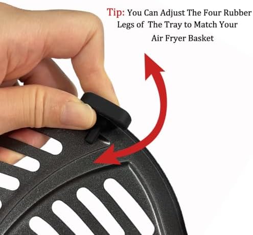 6QT Air Fryer Crisper Tray Plate for Gourmia GAF616 Air Fryers, Premium Double Layer Nonstick Coating Air Fryer Grill Plate Pan Rack Grate Shelf for 6QT Gourmia Air Fryer, Dishwasher Safe - Image 3