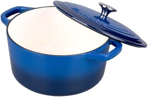 VORRINGARD Enameled Cast Iron Dutch Oven Pot with Lid, for Bread Baking, Round Bread Oven- include Sourdough Bread Baking Supplies Set, 6QT, Blue - Image 6