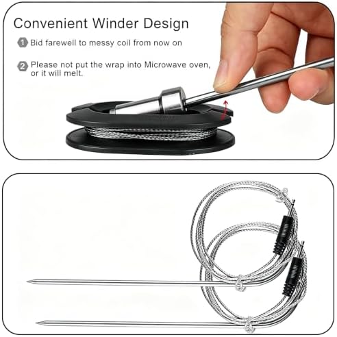 Meat Thermometer Probe Replacement, BBQ Grill Temperature Probe 2-Pack - Image 5