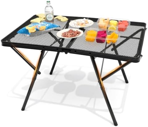 JOUYEK Folding Grill Table,3x2 FT,X-Frame Adjustable Height Camping Table by JOUYEK