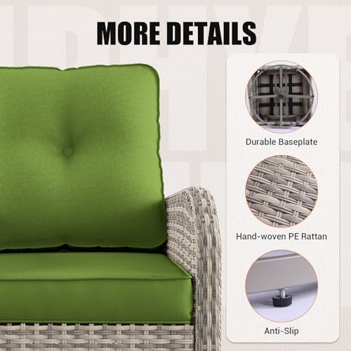 Outdoor Patio Furniture Set PE Wicker Rattan Outdoor Sectional Sofa - Image 5