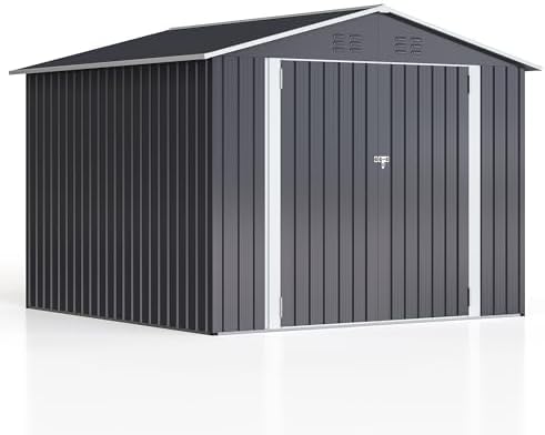 WKM 8X8 FT Outdoor Storage Shed Black - Image 6
