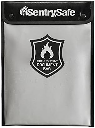 SentrySafe Fire and Water Resistant Portable Bag with Zipper for Money or Document Storage, FBWLZ0SSC by SentrySafe
