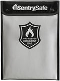 SentrySafe Fire and Water Resistant Portable Bag with Zipper for Money or Document Storage, FBWLZ0SSC by SentrySafe