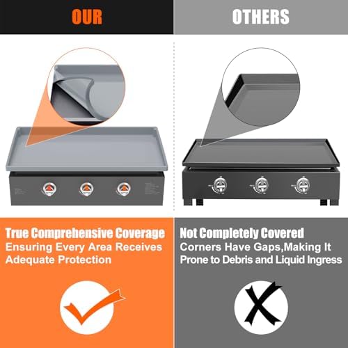 Silicone Griddle Mat Cover for Blackstone - 28 Inch True All-Encompassing Coverage Heavy Duty Food Grade Grill Buddy Mat, All Season Cooking Surface Protective Cover - Image 3