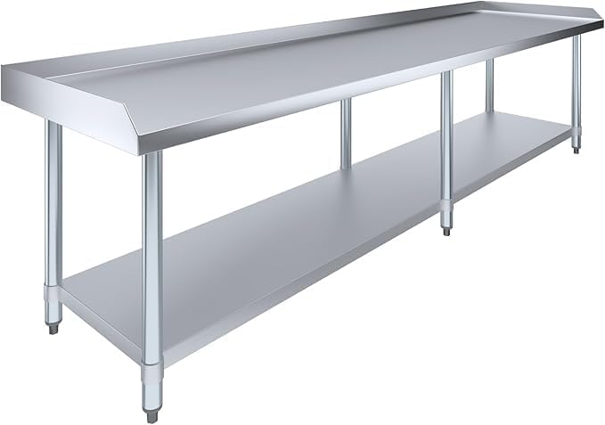 96" x 24" Stainless Steel Equipment Stand with Undershelf NSF by ExpressKitchQuip