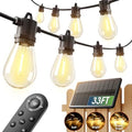 addlon 33FT(27+6) Solar String Lights Outdoor, Last 20+ Hrs, USB Charging by addlon
