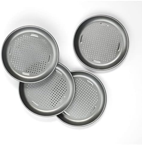 Cuisinart 4 Piece Pizza Pan Set, Mini, Steel Gray (Pack of 2) - Image 2