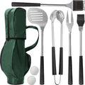 Golf Grilling Gifts for Men 8pcs Golf BBQ Grill Accessories Tools Utensils Set for Outdoor Camping, Funny Birthday Gifts for Men Women Golfers, Dad Gifts for Dad Grandpa Husband from Daughter Son Wife by Jishi
