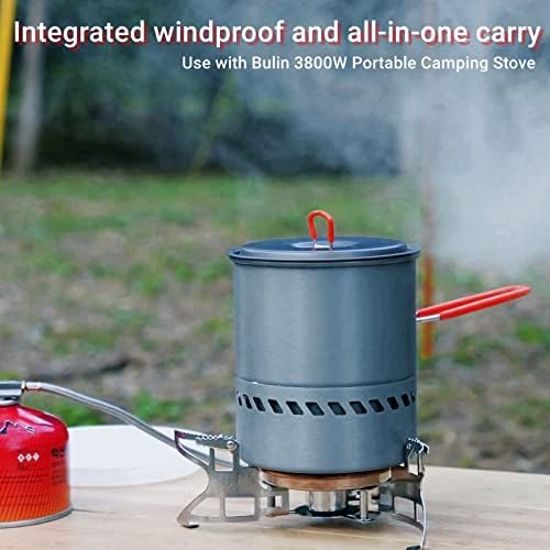 Bulin Camping Pot, 1.5L High Efficiency Backpacking Camping Cooking Set - Image 6