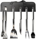 Small Travel 5-Piece 304 Stainless Steel Grill Tool Set with Storage Case – BBQ Grilling Accessories, Ideal Gift for Men & Cooking Lovers by SDLQY