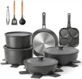 YASHE 20Pcs Nonstick Cookware Set with Detachable Handles, Oven Safe by YASHE