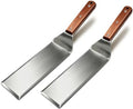 Set of 2 Extra Long Thicker Stainless Steel Griddle Spatula BBQ Tools by BBQTOOLACCESSORIESFORGRIDDLE