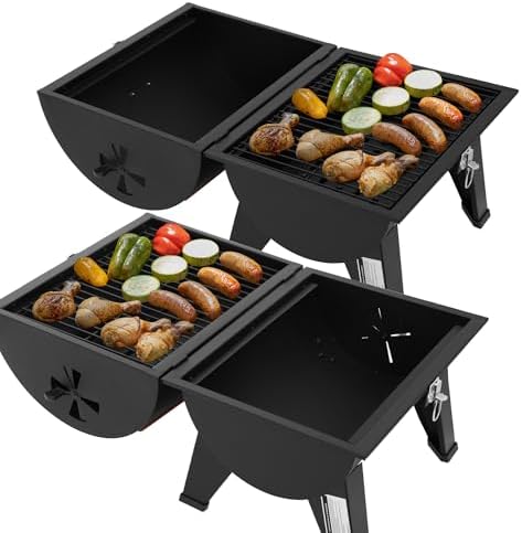 Royal Gourmet CC1619 Portable Charcoal Grill, Convertible Lid-to-Grill Zone - Image 2