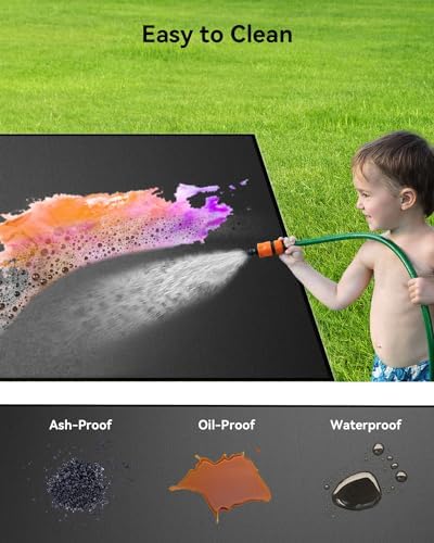 65 x 40 inch Heavy Duty Large Under Grill Mats for Outdoor Grill, Double-Sided Fireproof, Waterproof, Oil Proof Deck and Patio Protector, BBQ Mat Grill Floor Mats Fireplace Fire Pit Mat - Image 4