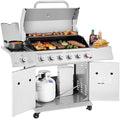 Royal Gourmet GA6402S 6-Burner Propane Gas Grill with Side Burner, Silver by RoyalGourmetCorp